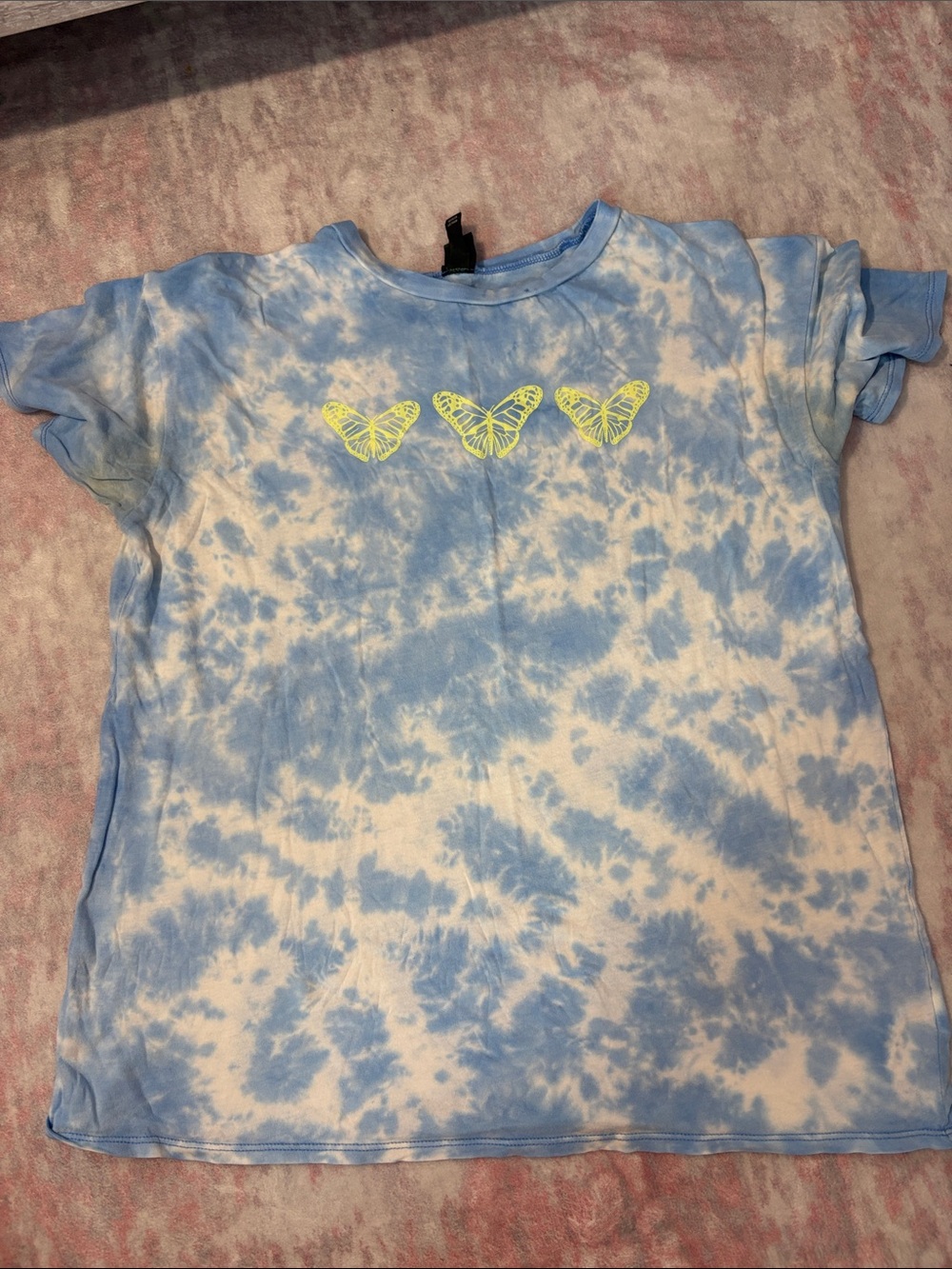 Blue Tie-Dye Butterfly Tee